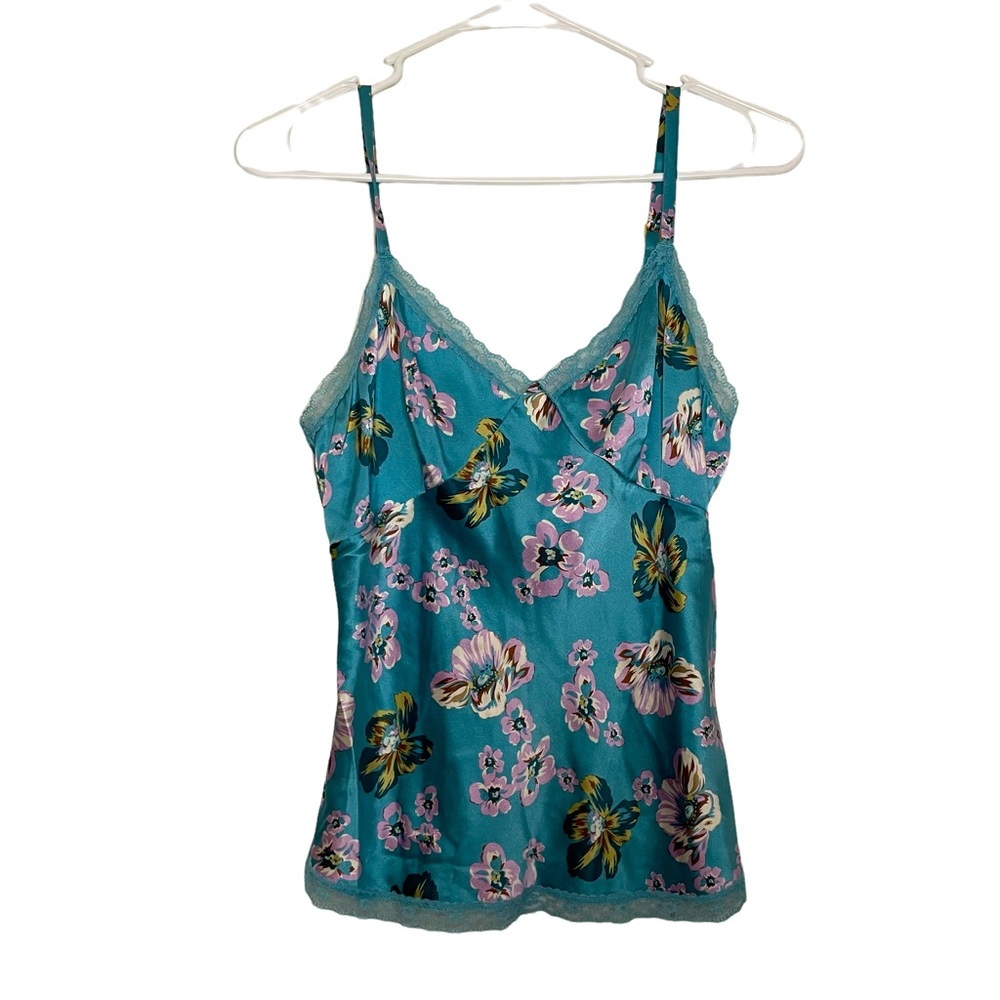 Free People Intimately Silk & Lace Floral Camisole, Size S